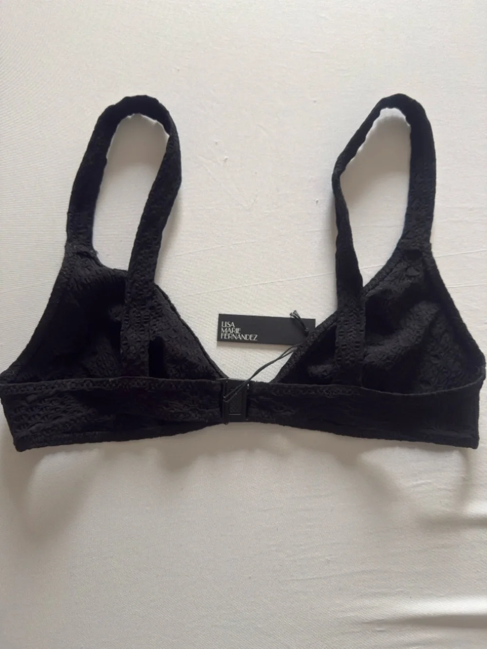 Lisa Marie Fernandez Magdalena Bikini Top NWT Size 4 Black